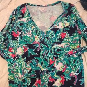 Lilly Pulitzer Long Sleeve V Neck Shirt